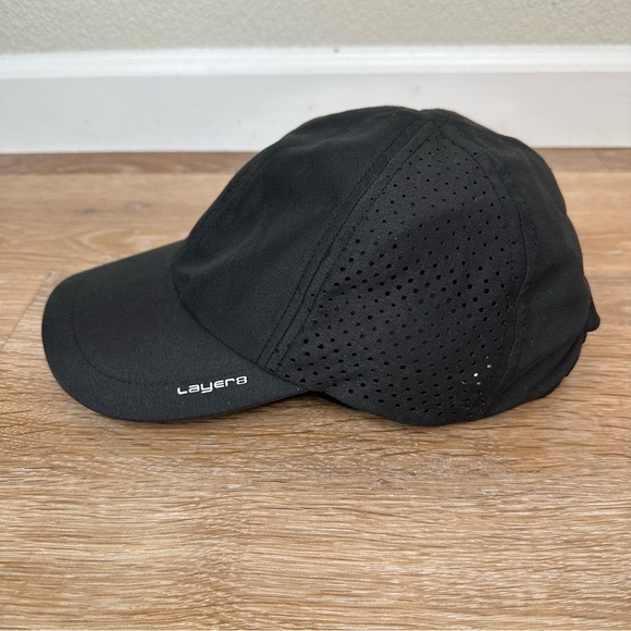 Layer 8 Black Performance Adjustable Running Hat - Picture 2 of 11